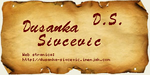 Dušanka Sivčević vizit kartica
